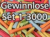 Sicherheitslose, geklammert, bunt gemischt, Set 1-3000