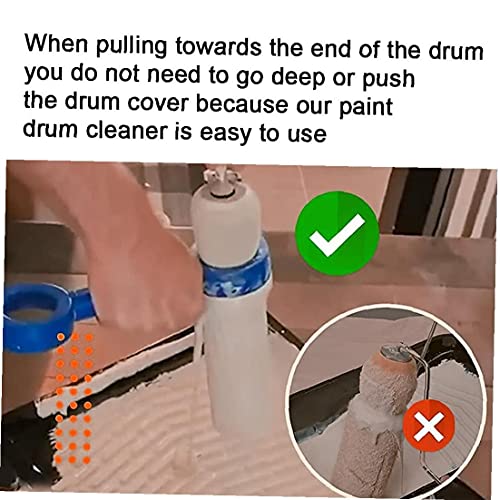 Sanfiyya Verf Roller Cleaner Tool, 24 cm Verf Roller Mouw Cleaner Verf Verwijderen Schrapen Reiniging Gereedschap - Image 7