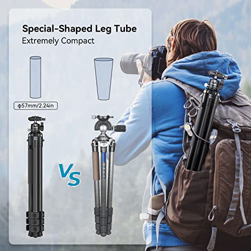 SmallRig-54-Lightweight-Compact-Carbon-Fiber-Tripod-with-Detachable-Monopod-360-Ball-Head-Quick-Release-Plate-Load-up-to-265-lbs12-kg-for-Canon-for-Sony-DSLR-Camera-Phone-Camcorder-4060