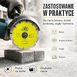 Tarcza Diamentowa 125 mm do Betonu i Kostki Brukowej, Otwór 22,2 mm, Segment 8 mm, Tarcza Tnąca do Kamienia, Cegły, Granitu i Betonu Zbrojonego
