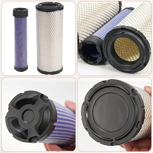 Image of 11013-7044 Outer & 11013-7045 Inner Air Filter, 49065-7007 Oil Filter for Kawasaki FX651V FX691V FX730V FX751V FX801V FX850V FX1000V Engines Spark Plug Lawn Mower Tune-Up