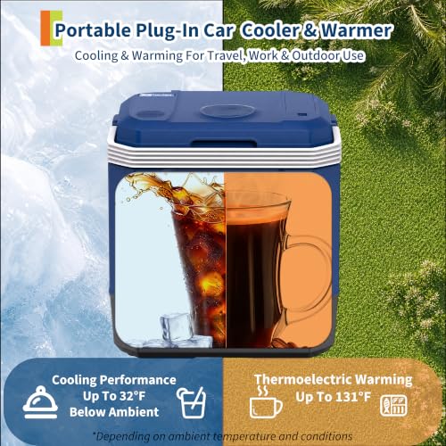 Image of 35QT Electric Cooler with Locking Handle for Camping & Road Trips