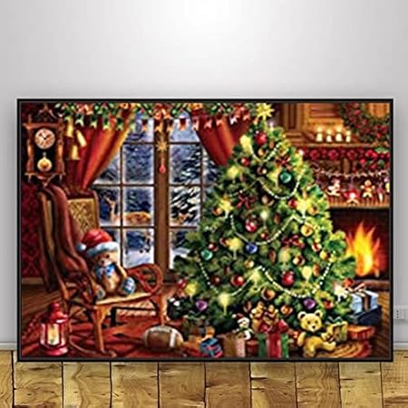 Amazon デジタル絵画diy油絵ギフトセット クリスマスツリーギフト 絵の具で大人のプレプリントされた 家の装飾のためのブラシとアクリル30x40cm フレームレス 手芸キット 通販 Amazon デジタル絵画diy油絵ギフトセット クリスマスツリーギフト 絵の具で大人のプレプリントされた 家の装飾のためのブラシとアクリル30x40cm フレームレス 手芸キット 通販