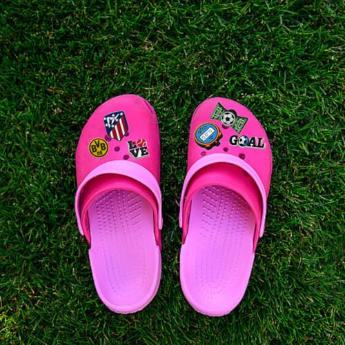 34 Pieces Shoe Charms,Cartoon Football Accessories,Football Sports Players' Shoes Decoration Accessories,Waterproof Kid shoe accessories,Suitable for Teenagers,Adults,for DIY,Decorating Clog Sandal.