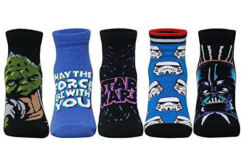Cartoon Character Ankle Length Socks Collection for Kids Pack of 5, SIZE : 9 TO 10 YEARS