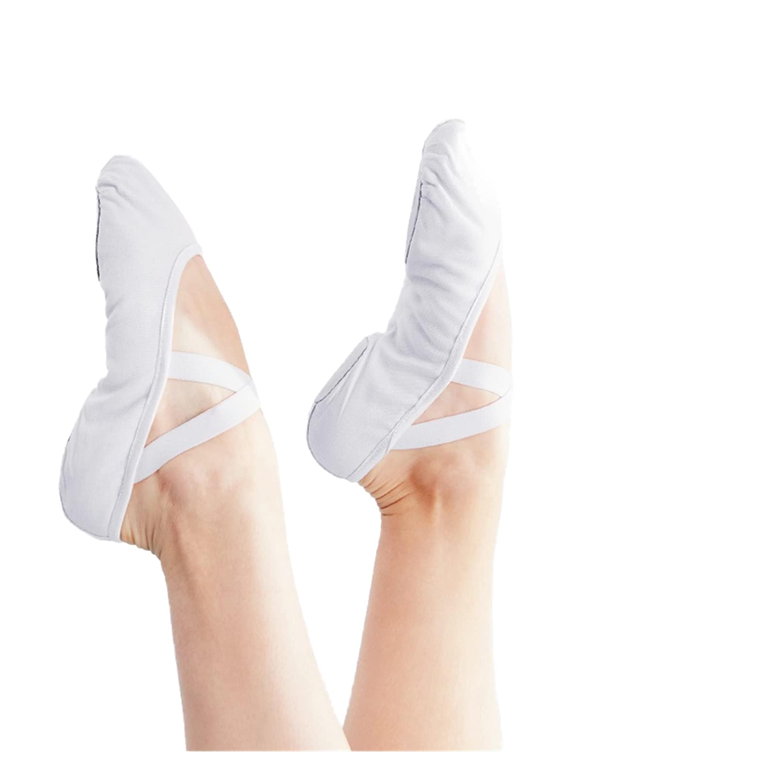 Balet Buty dziewczęce Kapcie Baletki Płótno taneczne Kapcie baletowe z pełną podeszwą bez wiązania (kolor: biały, rozmiar buta: 39) (biały 28 EU)
