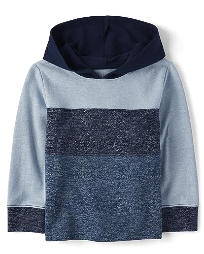 The Children's Place baby boys Colorblock Hooded Long Sleeve Top