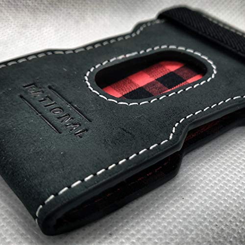 RFID Front Pocket Slim Wallets for Men Genuine Leather Minimalist Credit Card Holder - The Engineer in Black3