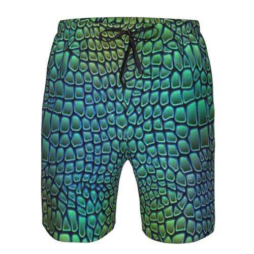 Alligator Skin Print Mens Shorts Swim Beach Trunks Quick Dry Bathing Suits with Pockets and Elastic Waist4
