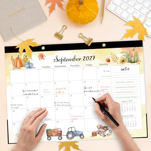 Image of GuassLee Large Desk Calendar 2026-2027, 19 Months, 17 inch x 11.5 inch