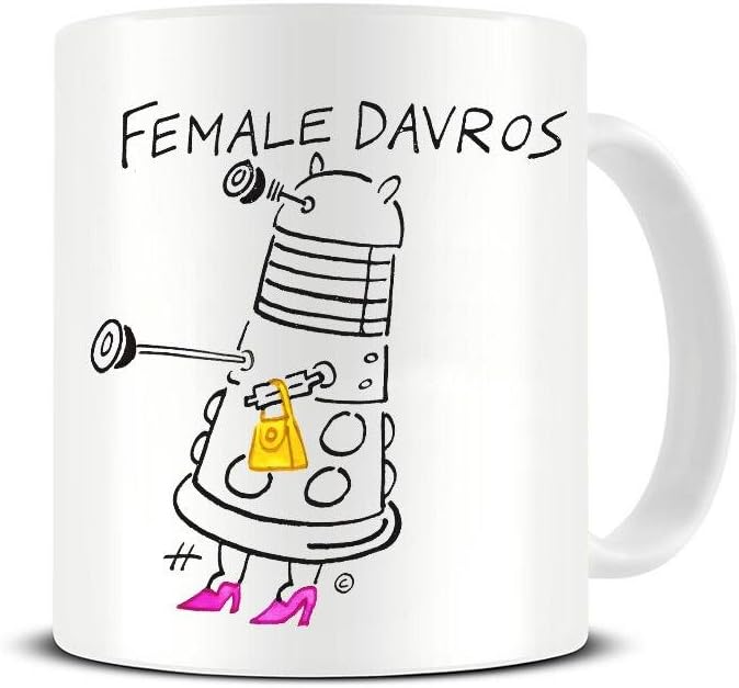 Female Davros - Dalek - Doctor Who - 13th Doctor - Official Ceramic Coffee/Tea Mug - David Haldane Cartoons by FUNKY NE Ltd®