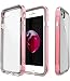 TOZO for iPhone 7 Case Highly Durable Reinforced Frame Crystal Clear Bumper Scratch Resistant Shock Absorption Soft Rubber Dual Layer Screen Protection Cover. Side edge [Rose Gold]