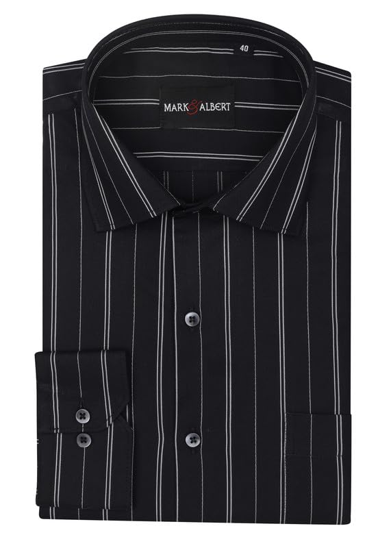 Image of Men's Striped Cotton Formal Shirt