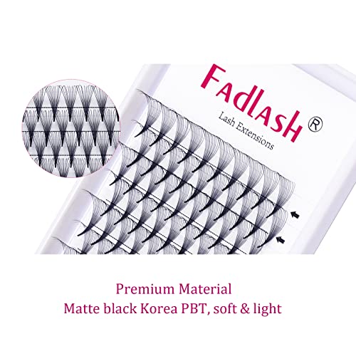Eyelash Extension Fadlash Volume Lash Extensions 10D Premade Fan Eyelash Extensions 16Mm Length Supply C/D Curl .05 .07 Synthetic Mink Premade Lash Fans (10D-0.07-D, 16Mm) #TOP1