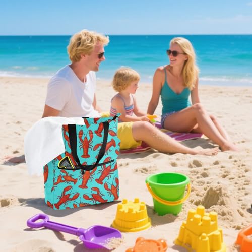Bolsa de playa impermeable y resistente con bolsillos seguros para toda la familia 7
