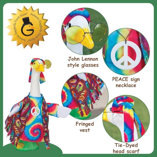 Fox Valley Traders Gaggleville Hippie Goose Outfit, Fits Large 23\" H Statue - Thumbnail 5
