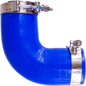 90 Degree Silicone Rubber Elbow Hose with Clamps Fits for Peterbilt Kenworth Paccar F04-6006