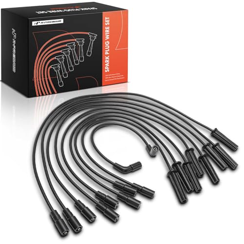 A-Premium 9PCS Spark Plug Wires Compatible with Volvo Penta 5.0L 5.7L 8.1L, GXI GI OSI Fuel Injected Engines with Flat Top Distributor