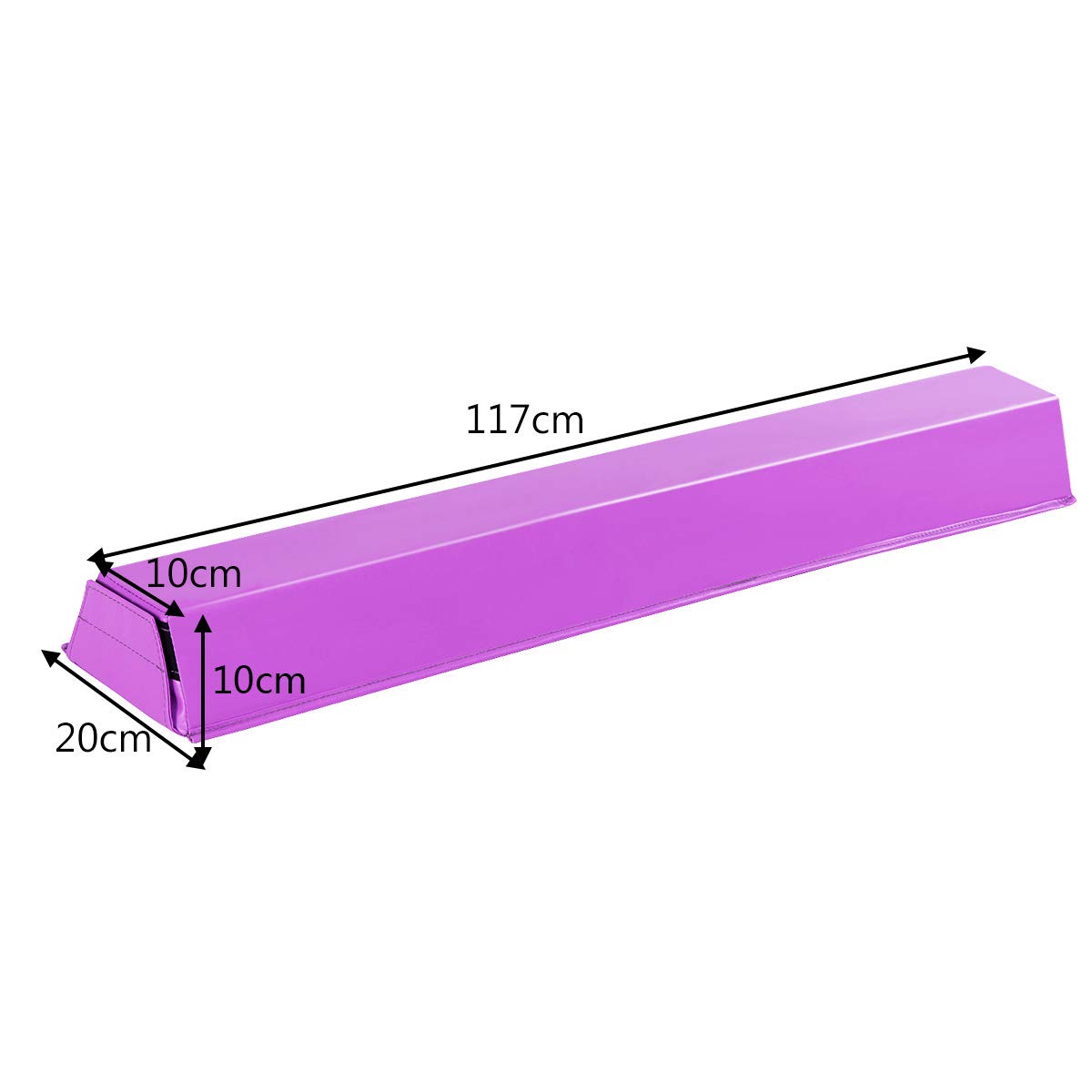 COSTWAY 117 cm Trave di Equilibrio Trave da Ginnastica per Allenamento a Casa, Vari Colori Disponibili