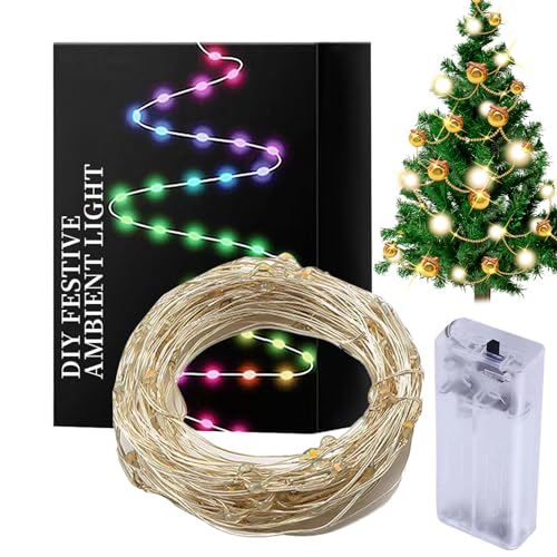 Fulenyi Guirnalda luminosa de colores cambiantes, luces LED brillantes | Guirnalda luminosa LED inteligente con control por aplicación – Guirnaldas luminosas exteriores inteligentes
