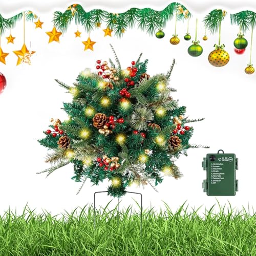 Urna de Navidad fácil de usar con maceta integrada y ramas artificiales LED 2