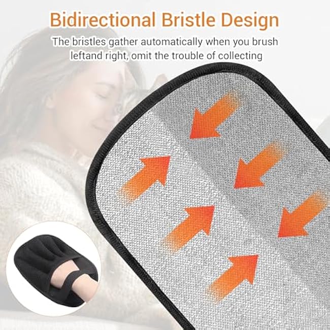 Pet Hair Removal Glove for Cats & Dogs, Five-Finger Electrostatic Pet Hair Gloves, Reusable Pet Hair Removal Tools,Cat & Dog Hair Remover for Couch, Suitable for, Bed Sheets, Clothes, Carpets-DekxNuAr