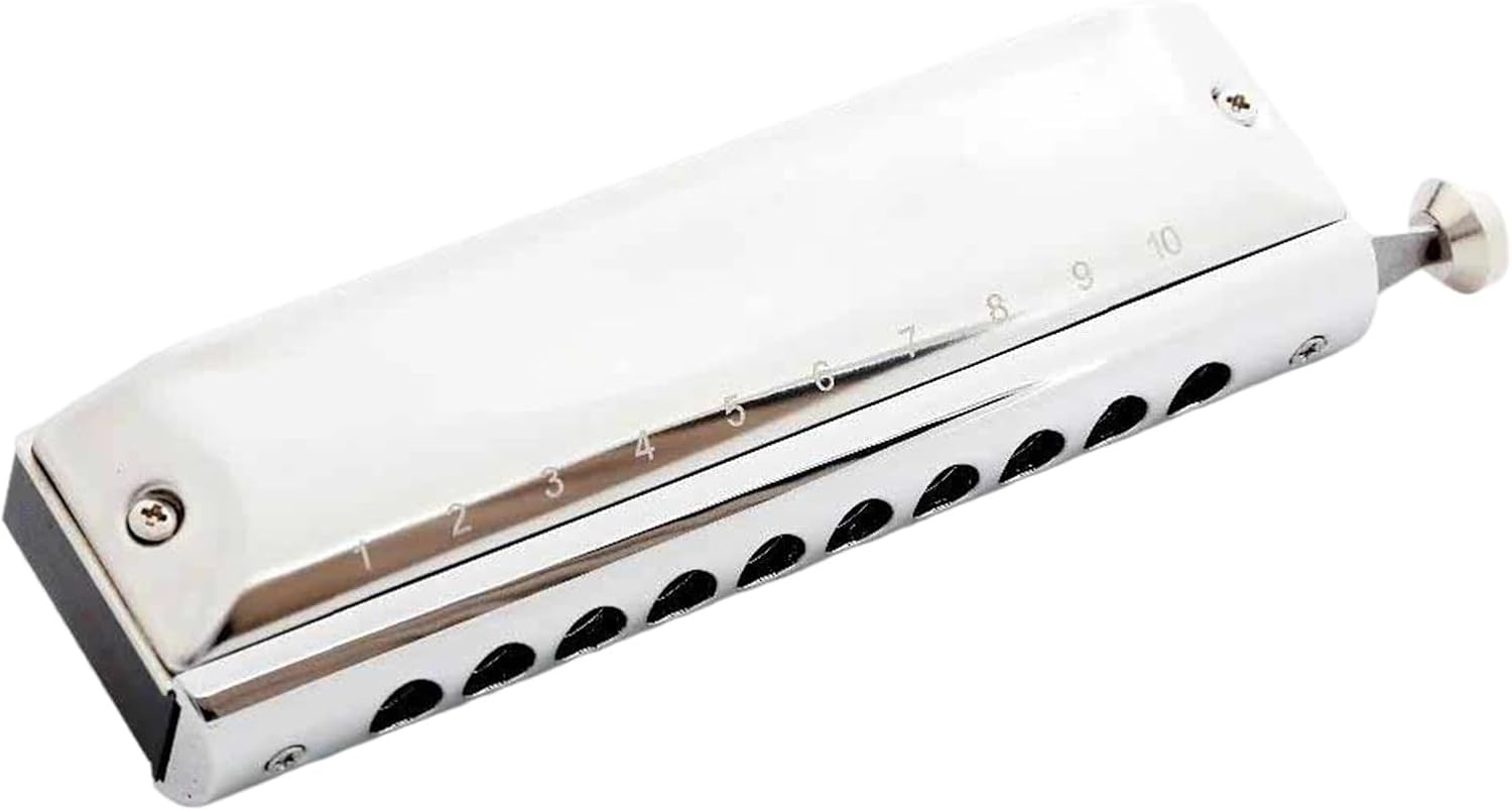 プロフェッショナルクロマチックハーモニカCキー音楽変更楽器10穴40音初心者と大人に適しています(1)