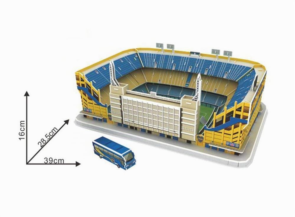 CMO 3D Sports Stadium Puzzle Model, Argentina Boca Junior Club Candy Box (16 Pulgadas X 12 Pulgadas X 7 Pulgadas)