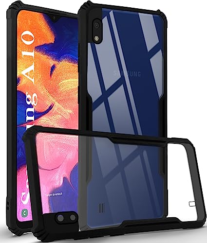 Image of Jkobi Back Cover Case for Samsung Galaxy A10 (Shockproof with Polycarbonate Clear Panel | Professional Black)