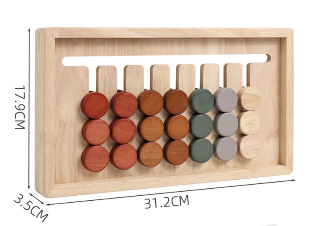 Farb-Schiebespiel zum Zuordnen, Fünf-Farben-Positionierungsrätsel | Montessori Logikspielzeug, Kleinkind Gehirntrainer Spielzeug, Feinmotorik Spielzeug