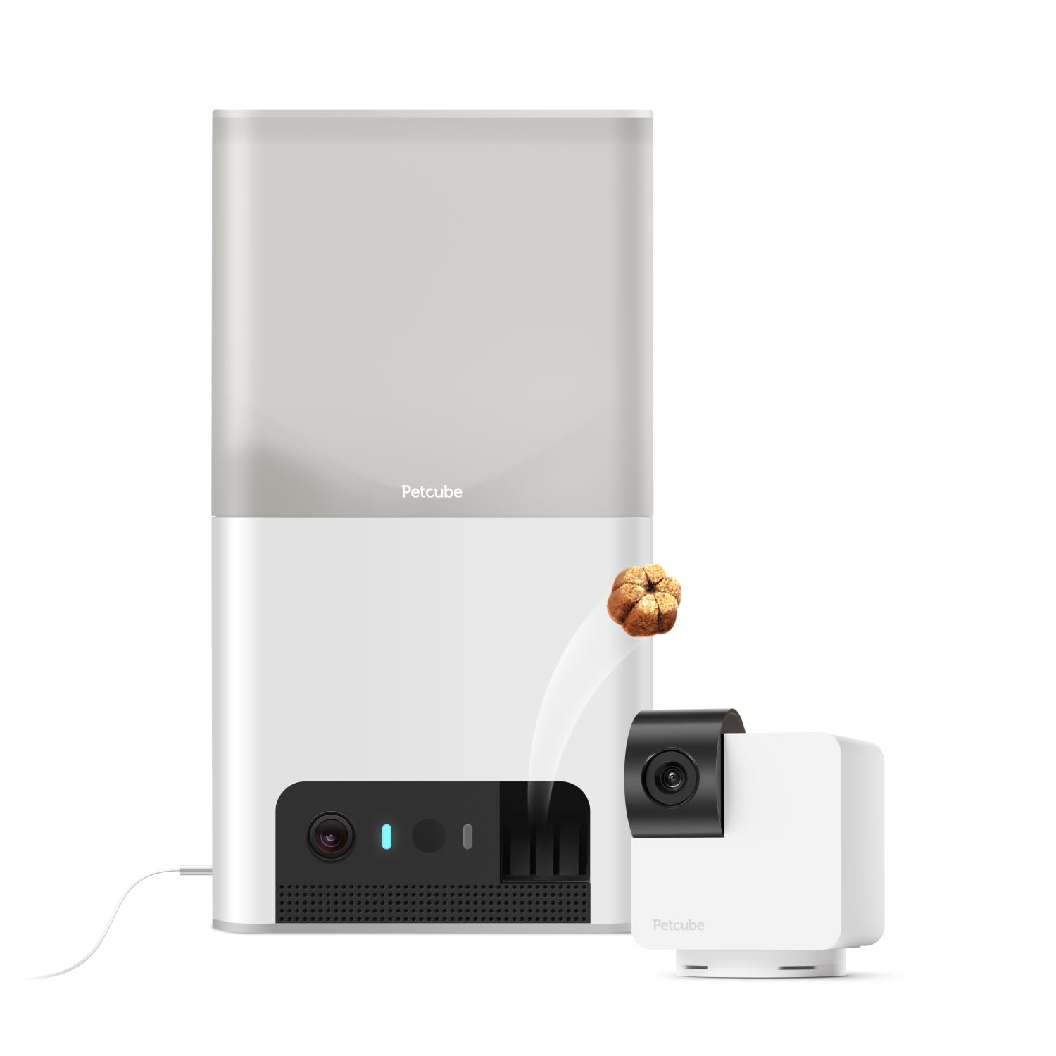 Petcube Cam 360 with Bites 2 Lite | Treat Dispenser, Pan-Tilt Camera, 1080p HD Video, Night Vision, Two-Way Audio, Sound and Motion Alerts, Cat and Dog Monitor