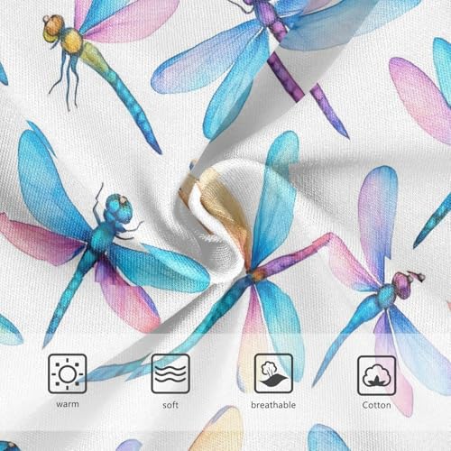 Joisal Watercolor Dragonflies Wings Panties Little Girl Toddler Underwear Floral Cotton Artistic Kids Briefs Undies 2t3