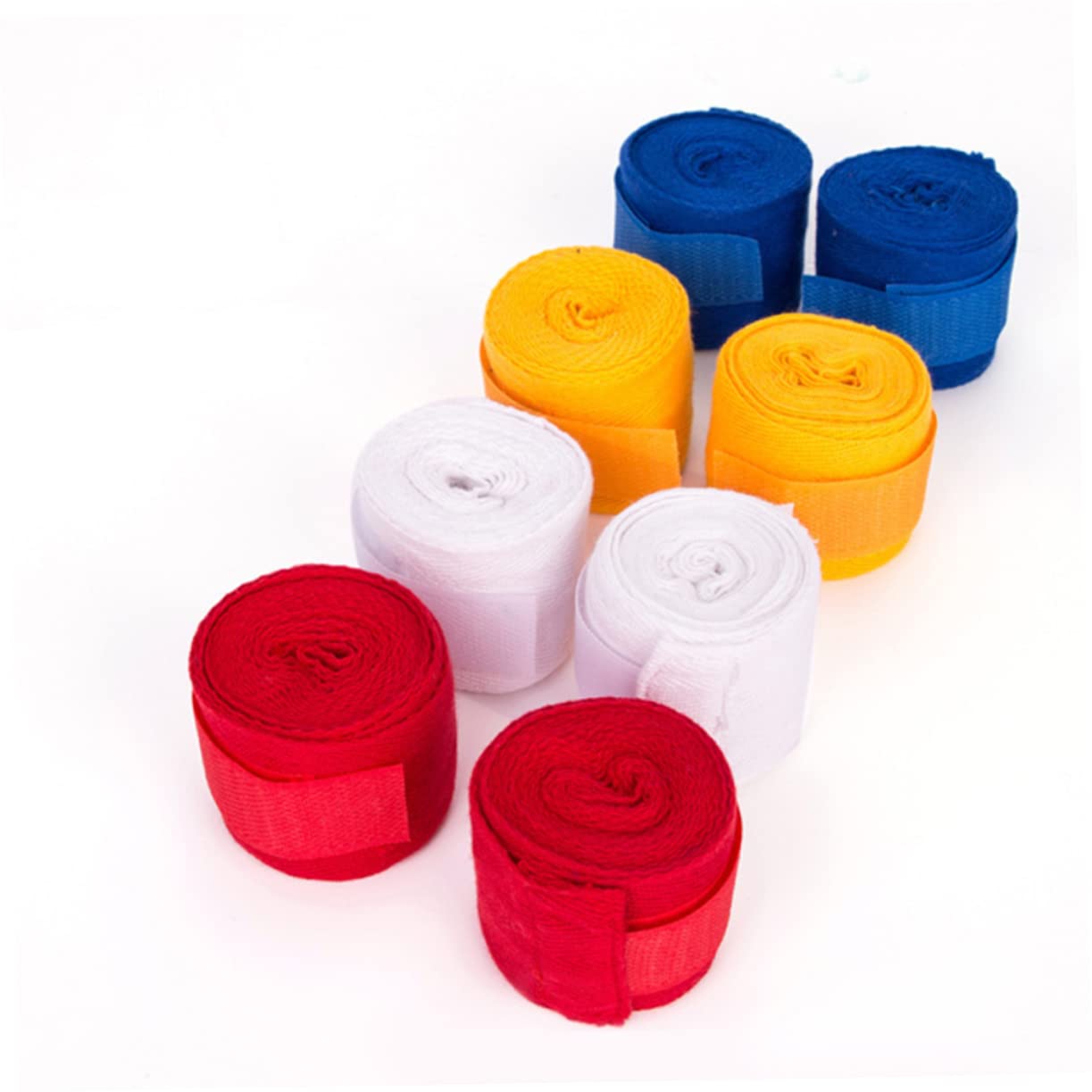 ibasenice 2.5m Yellow Pair Boxing Hand Wraps Cotton Handguard Straps for Karate MMA