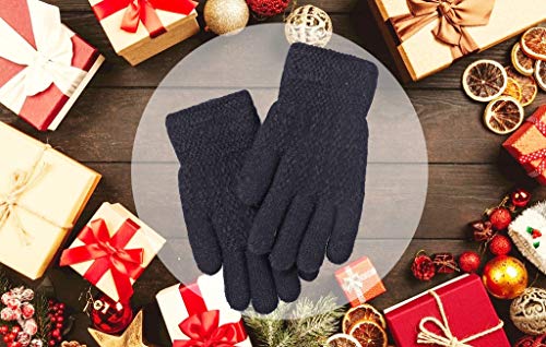 Winter Gloves for Boys Girls - Kids Warm Knit Thermal Cable Knitted Gloves Wool Fleece Lined Mittens for Cold Weather3