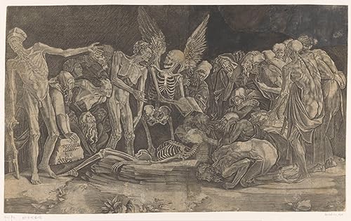 Skeletten Agostino Veneziano LIBINUP affiche toile 50x70 cm décoration murale retro sans cadre