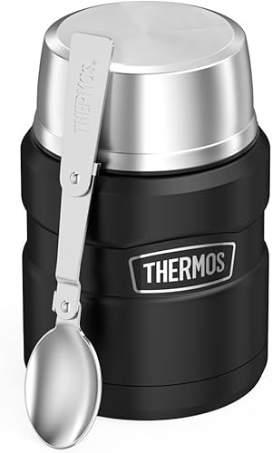 Miniatura 49 de THERMOS Stainless King Tarro de alimentos aislado al vacío con cuchara, 16 onzas, verde militar