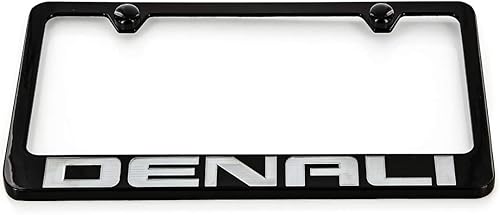 Miniatura 3 de GMC Denali - Marco de matrícula de metal con revestimiento negro