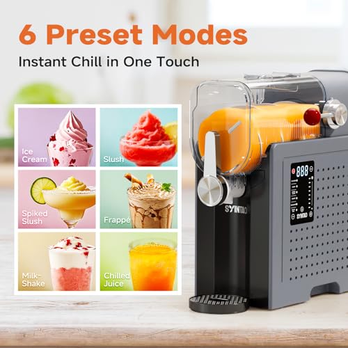 SYINTAO Slushie Machine for Home, Soft Serve Ice Cream Machine, 88oz Vessel Slushy Machine with 6 Preset Programs, Frozen Drink Maker for slush, Margaritas, Smoothie, Frappés, Milkshakes, and More - Thumbnail 3