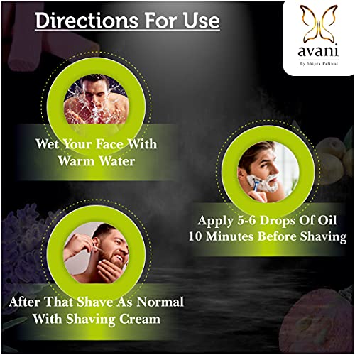 Image of Avani Pre Shave Oil for Men - 50ML | With Castor & Grape Seed Oil | For a Smooth And Razor Glide Shave | Softens Beard & Prepares Skin for a Smooth, Razor Burn-Free Shave - For All Skin Types