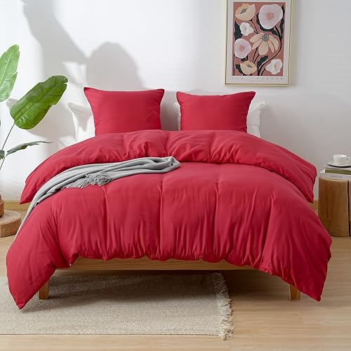 Housse de couette 220x240 anti-glisse avec grand drap housse 30cm