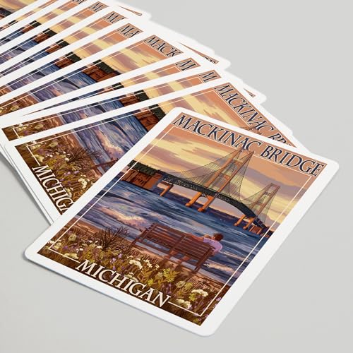 Mackinac Michigan Baraja de 52 Cartas Póker miniatura 5