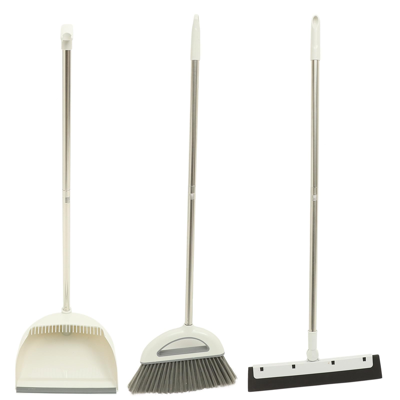 Tofficu Juego de Escoba y Recogedor de Suelo para Hogar, Blanco