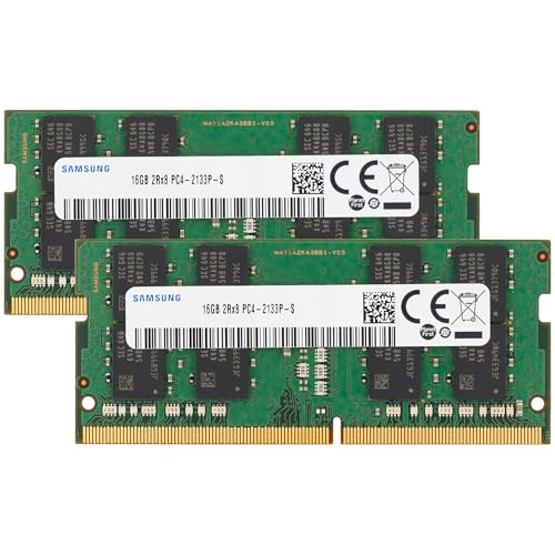 Image of Samsung 32GB (2x16GB) DDR4 2133MHz PC4-17000 (PC4-2133P) CL15 SODIMM 2Rx8 Dual Rank 1.2V 260-Pin Laptop, Notebook RAM Memory
