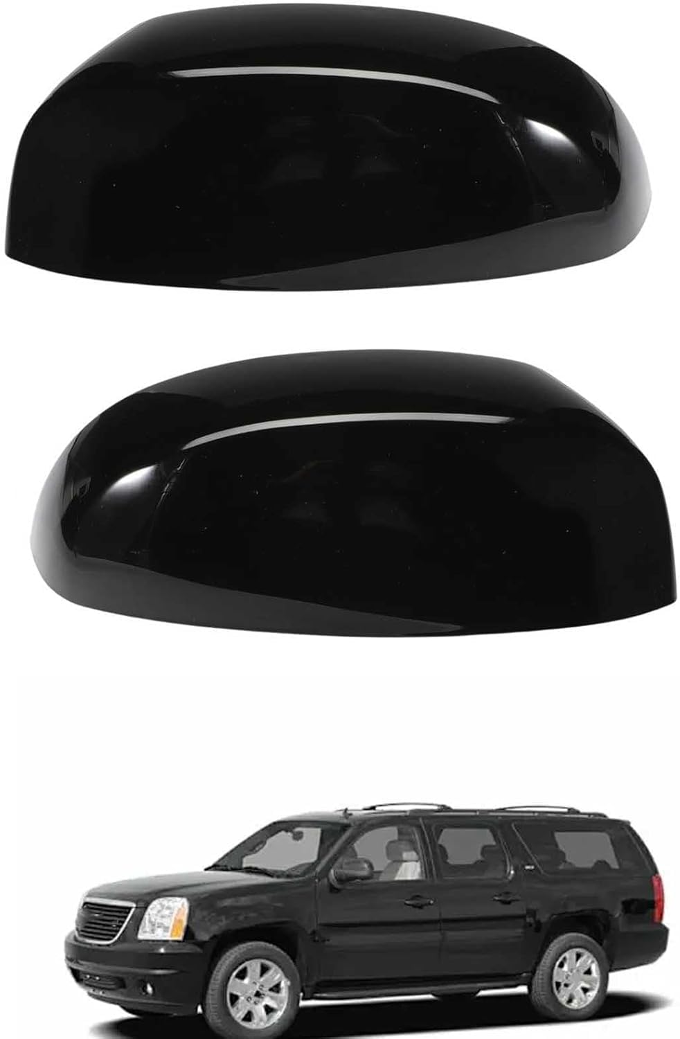 Coque de rétroviseur pour GMC Yukon XL 1500 2007-2013 noir