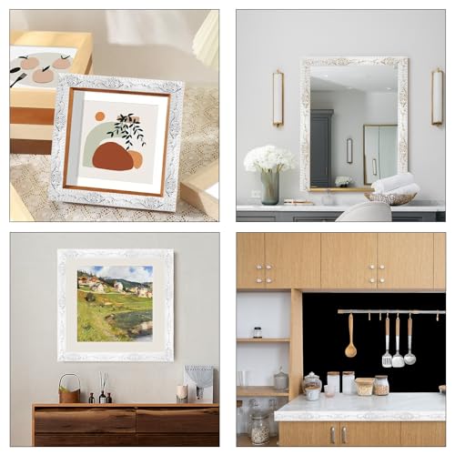 TECDW 5 Meter Flexible Wandverkleidung, Zierleisten Selbstklebend Wand, Dekorative Wandleisten, Deckenleiste zum Abziehen und Aufkleben für Schrank, Wandkante, Heimdekoration (Weiß, 3,6 cm Breit)