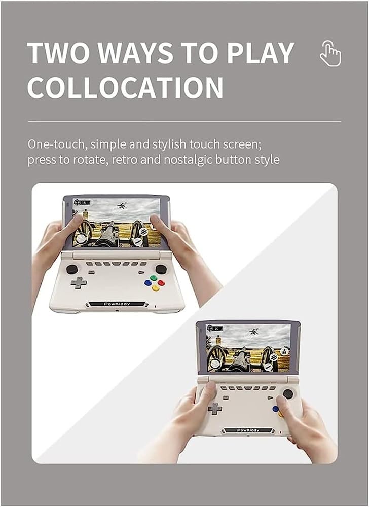 Consola de juegos arcade de mano, consola de juegos portátil retro con almacenamiento de 64 G y pantalla táctil IPS de 5.5 pulgadas para juegos clásicos