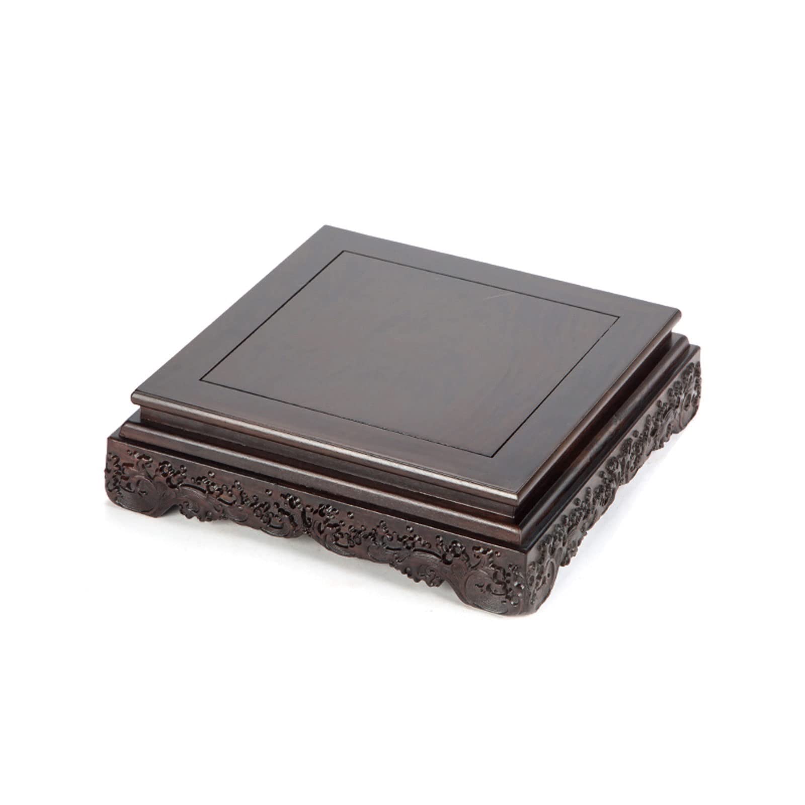 MPOPO Bonsai Pedestal Plant Potted Base Vase Square Wooden Teapot Buddha Statue Decorative Display Stand Vase Display Stands Pedestal Base(S)