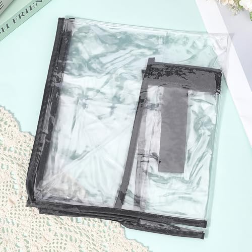 PVC Suitcase Cover 28 Inch Transparent Luggage Covers Clear Black Heavy Duty Waterproof Dustproof Antiscratch Approved Protective Sleeve for Wheeled Suitcases Travel Airplane Supplies3