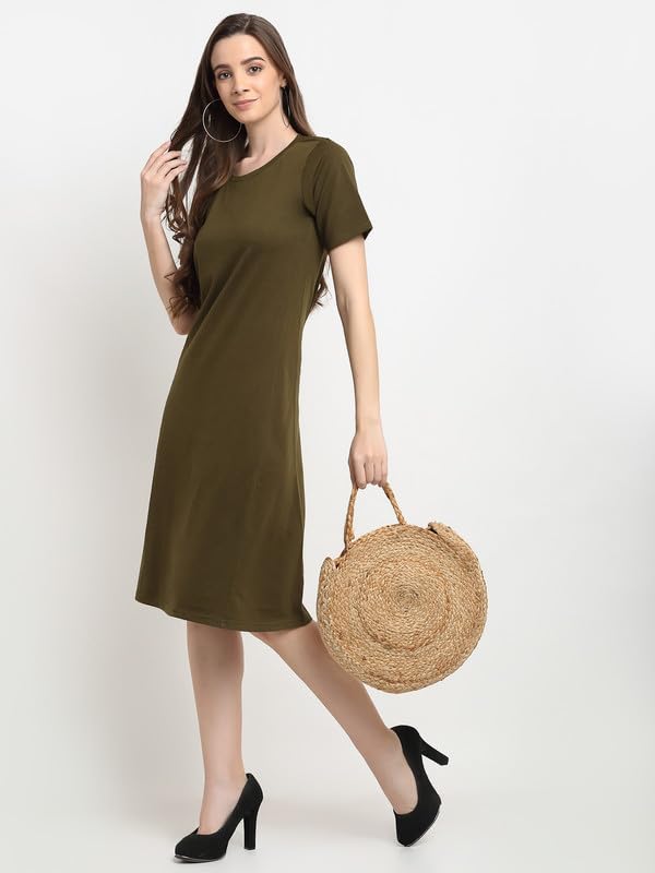 Image of Women's A-Line Cotton Midi Dress