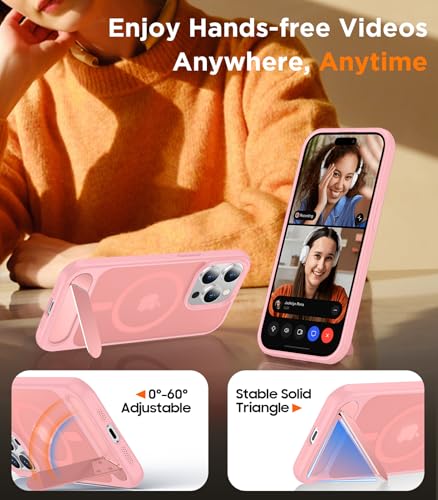 Image of Magnetic Compatible with iPhone 14 Pro Case, [Built-in Invisible Kickstand][Compatible with MagSafe] [Military Grade Shockproof] Slim Translucent Matte Phone Case for iPhone 14 Pro 6.1 inch